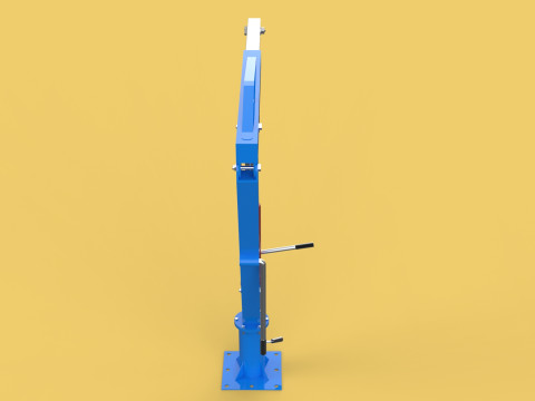 MINI WORKSHOP CRANE MANUAL WINCH HOOK PICKUP TRUCK JIB HYDRAULIC 3Dモデル