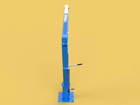 MINI WORKSHOP CRANE MANUAL WINCH HOOK PICKUP TRUCK JIB HYDRAULIC 3D Model