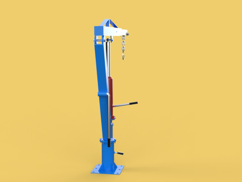 MINI WORKSHOP CRANE MANUAL WINCH HOOK PICKUP TRUCK JIB HYDRAULIC 3Dモデル