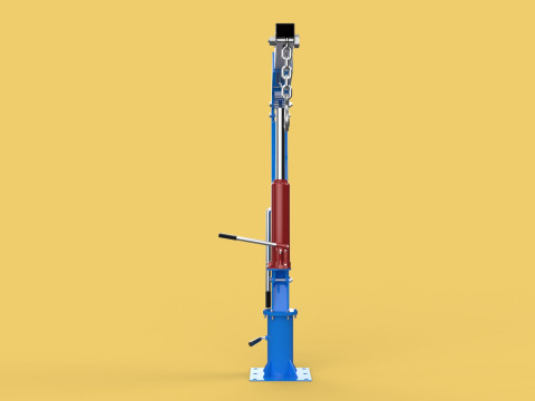 MINI WORKSHOP CRANE MANUAL WINCH HOOK PICKUP TRUCK JIB HYDRAULIC 3Dモデル