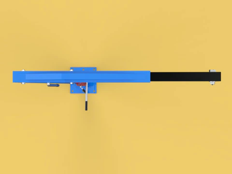 MINI WORKSHOP CRANE MANUAL WINCH HOOK PICKUP TRUCK JIB HYDRAULIC 3D Model