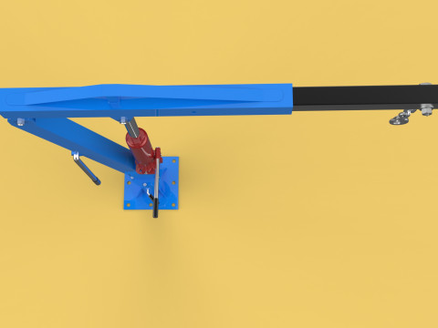 MINI WORKSHOP CRANE MANUAL WINCH HOOK PICKUP TRUCK JIB HYDRAULIC 3Dモデル