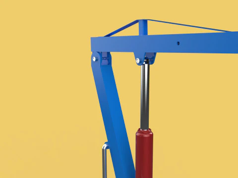 MINI WORKSHOP CRANE MANUAL WINCH HOOK PICKUP TRUCK JIB HYDRAULIC 3D Model