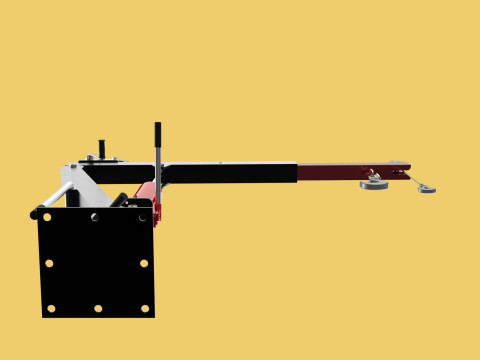 HYDRAULIC SWIVEL LIFTING CRANE MANUAL HAND CRANK WINCH HOIST JIB Modelo 3D