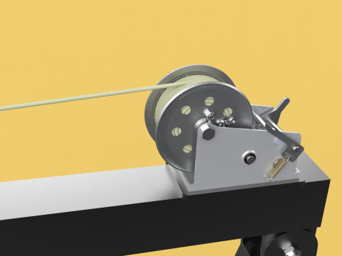 HYDRAULIC SWIVEL LIFTING CRANE MANUAL HAND CRANK WINCH HOIST JIB Modelo 3D
