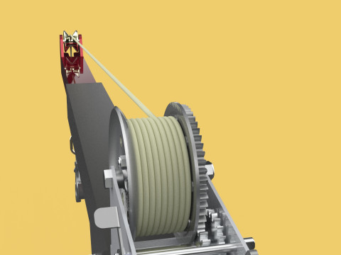 HYDRAULIC SWIVEL LIFTING CRANE MANUAL HAND CRANK WINCH HOIST JIB Modelo 3D