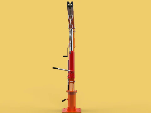 GUINDASTE HIDR&Aacute;ULICO DE ELEVA&Ccedil;&Atilde;O GIRAT&Oacute;RIA MANUAL MANUAL GUINCHO GANCHO JIB Modelo 3D