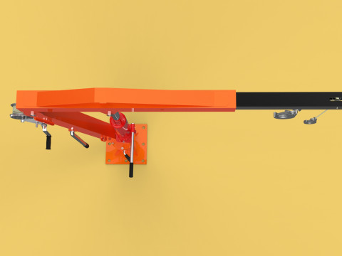 SWIVEL LIFTING HYDRAULIC CRANE MANUAL HAND CRANK WINCH HOOK JIB Modelo 3D