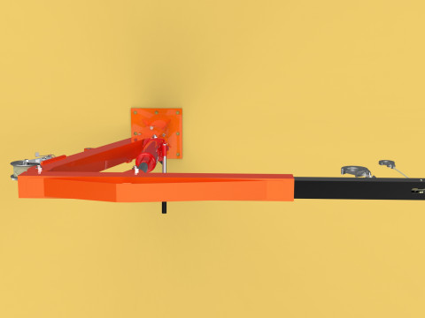 SWIVEL LIFTING HYDRAULIC CRANE MANUAL HAND CRANK WINCH HOOK JIB Modelo 3D