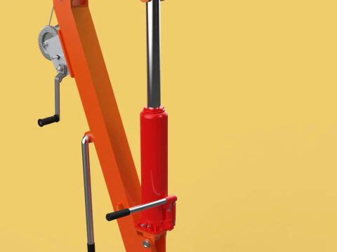 GUINDASTE HIDR&Aacute;ULICO DE ELEVA&Ccedil;&Atilde;O GIRAT&Oacute;RIA MANUAL MANUAL GUINCHO GANCHO JIB Modelo 3D