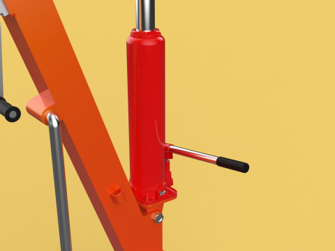 SWIVEL LIFTING HYDRAULIC CRANE MANUAL HAND CRANK WINCH HOOK JIB Modelo 3D