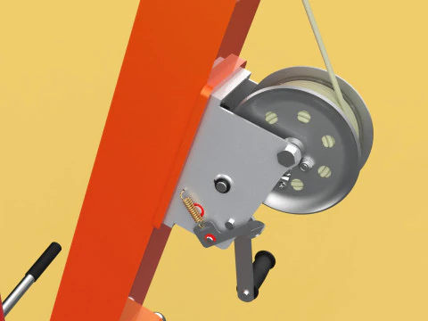 GUINDASTE HIDR&Aacute;ULICO DE ELEVA&Ccedil;&Atilde;O GIRAT&Oacute;RIA MANUAL MANUAL GUINCHO GANCHO JIB Modelo 3D