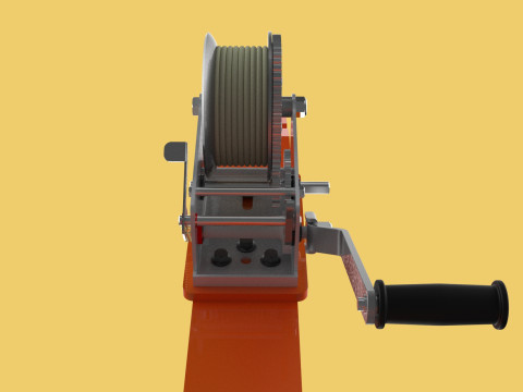 SWIVEL LIFTING HYDRAULIC CRANE MANUAL HAND CRANK WINCH HOOK JIB Modelo 3D