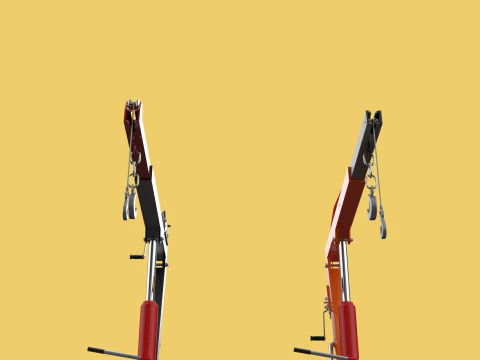 HAND CRANK WINCH SWIVEL LIFTING ENGINE CRANE HOIST JIB TRUCK CAR 3D Model