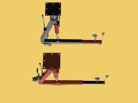 HAND CRANK WINCH SWIVEL LIFTING ENGINE CRANE HOIST JIB TRUCK CAR 3D Model