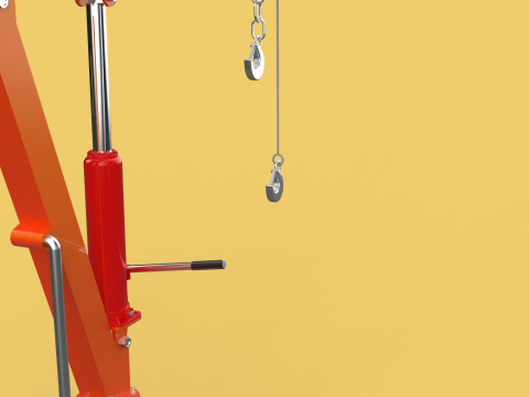 ELECTRIC REMOTE WINCH HOIST SWIVEL LIFTING CRANE HOOK JIB TRUCK 3D मॉडल