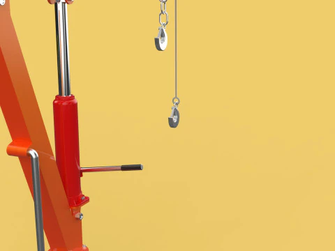 ELECTRIC REMOTE WINCH HOIST SWIVEL LIFTING CRANE HOOK JIB TRUCK 3D Model