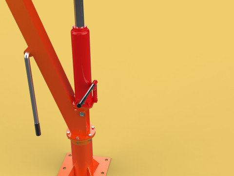 ELECTRIC REMOTE WINCH HOIST SWIVEL LIFTING CRANE HOOK JIB TRUCK 3D मॉडल