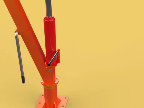 ELECTRIC REMOTE WINCH HOIST SWIVEL LIFTING CRANE HOOK JIB TRUCK 3D Model