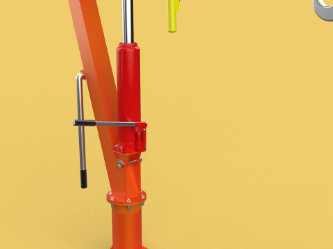 ELECTRIC REMOTE WINCH HOIST SWIVEL LIFTING CRANE HOOK JIB TRUCK 3D मॉडल