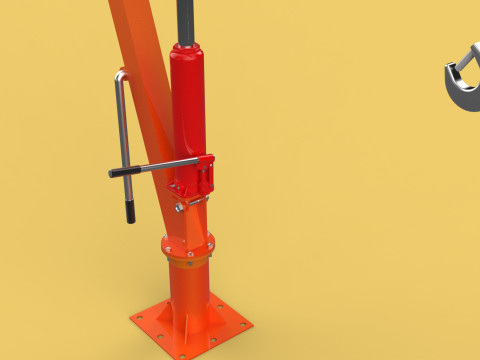 ELECTRIC REMOTE WINCH HOIST SWIVEL LIFTING CRANE HOOK JIB TRUCK 3D मॉडल