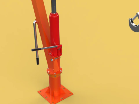 ELECTRIC REMOTE WINCH HOIST SWIVEL LIFTING CRANE HOOK JIB TRUCK 3D Model
