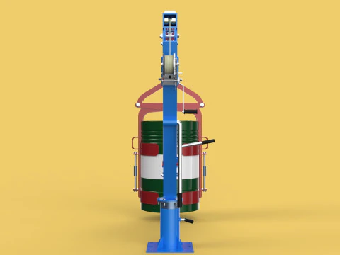WINCH CRANE HOIST DRUM BARREL VERTICAL LIFTING CLAMP GRAB JIB 3D Model