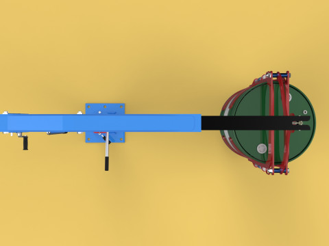 WINCH CRANE HOIST DRUM BARREL VERTICAL LIFTING CLAMP GRAB JIB Modelo 3D