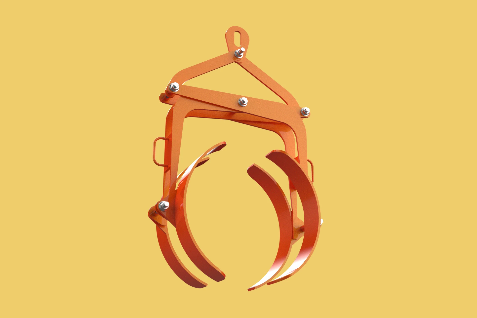 HORIZONTAL DRUM LIFTER TONGS SCISSOR GRIPPER LIFTING CLAMP GRAB 3D Model .c4d .max .obj .3ds .fbx .stl .blend 