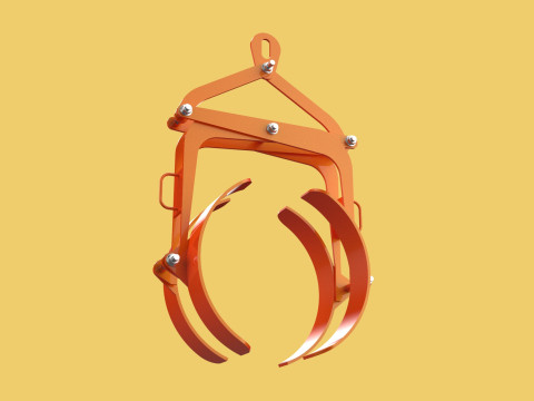 HORIZONTAL DRUM LIFTER TONGS SCISSOR GRIPPER LIFTING CLAMP GRAB 3D Model