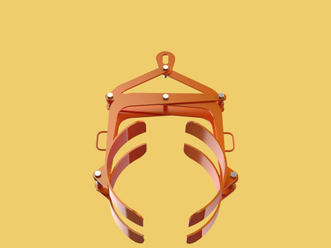 HORIZONTAL DRUM LIFTER TONGS SCISSOR GRIPPER LIFTING CLAMP GRAB 3D Model