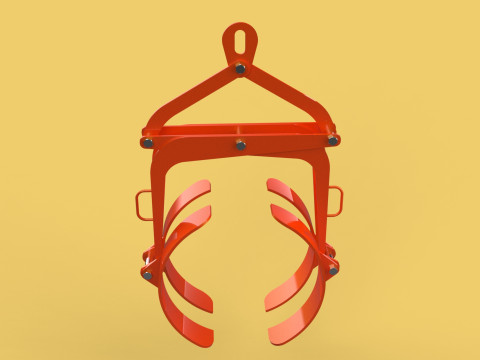HORIZONTAL DRUM LIFTER TONGS SCISSOR GRIPPER LIFTING CLAMP GRAB 3D Model