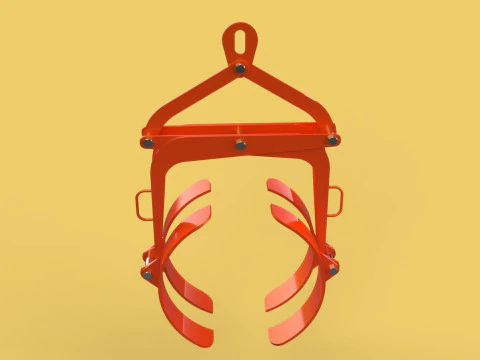 HORIZONTAL DRUM LIFTER TONGS SCISSOR GRIPPER LIFTING CLAMP GRAB 3D Model