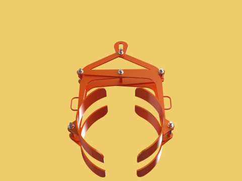 HORIZONTAL DRUM LIFTER TONGS SCISSOR GRIPPER LIFTING CLAMP GRAB 3D Model