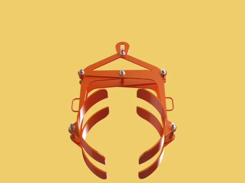 HORIZONTAL DRUM LIFTER TONGS SCISSOR GRIPPER LIFTING CLAMP GRAB 3D Model