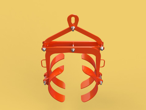 HORIZONTAL DRUM LIFTER TONGS SCISSOR GRIPPER LIFTING CLAMP GRAB 3D Model