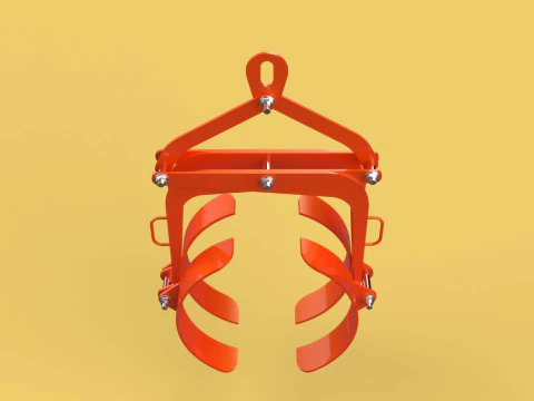 HORIZONTAL DRUM LIFTER TONGS SCISSOR GRIPPER LIFTING CLAMP GRAB 3D Model