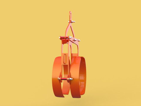 HORIZONTAL DRUM LIFTER TONGS SCISSOR GRIPPER LIFTING CLAMP GRAB 3D Model