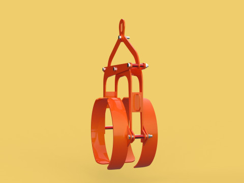 HORIZONTAL DRUM LIFTER TONGS SCISSOR GRIPPER LIFTING CLAMP GRAB 3D Model