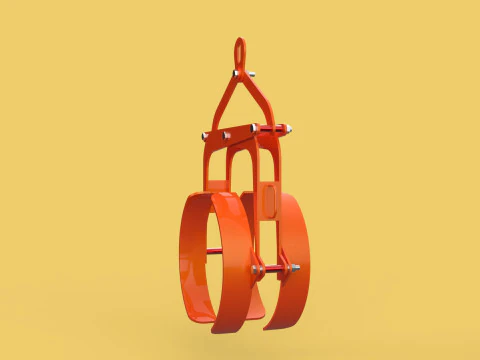 HORIZONTAL DRUM LIFTER TONGS SCISSOR GRIPPER LIFTING CLAMP GRAB 3D Model