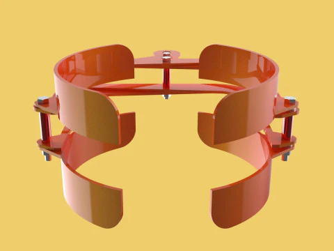 HORIZONTAL DRUM LIFTER TONGS SCISSOR GRIPPER LIFTING CLAMP GRAB 3D Model