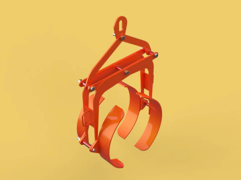 HORIZONTAL DRUM LIFTER TONGS SCISSOR GRIPPER LIFTING CLAMP GRAB 3D Model