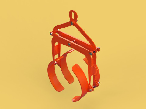 HORIZONTAL DRUM LIFTER TONGS SCISSOR GRIPPER LIFTING CLAMP GRAB 3D Model