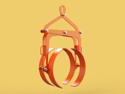 HORIZONTAL DRUM LIFTER TONGS SCISSOR GRIPPER LIFTING CLAMP GRAB 3D Model