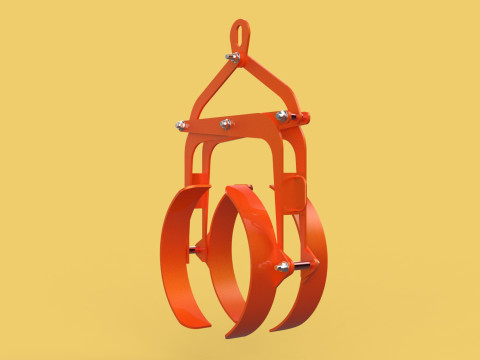 HORIZONTAL DRUM LIFTER TONGS SCISSOR GRIPPER LIFTING CLAMP GRAB 3D Model