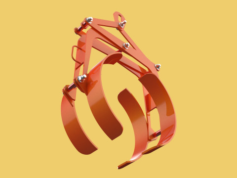 HORIZONTAL DRUM LIFTER TONGS SCISSOR GRIPPER LIFTING CLAMP GRAB 3D Model