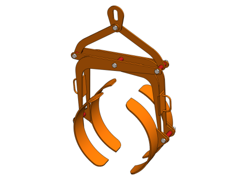 HORIZONTAL DRUM LIFTER TONGS SCISSOR GRIPPER LIFTING CLAMP GRAB 3D Model