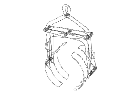 HORIZONTAL DRUM LIFTER TONGS SCISSOR GRIPPER LIFTING CLAMP GRAB 3D Model