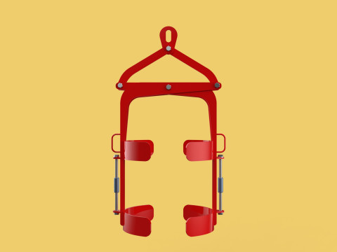 VERTICAL DRUM LIFTER TONGS SCISSOR GRIPPER LIFTING CLAMP GRAB 3D-Modell