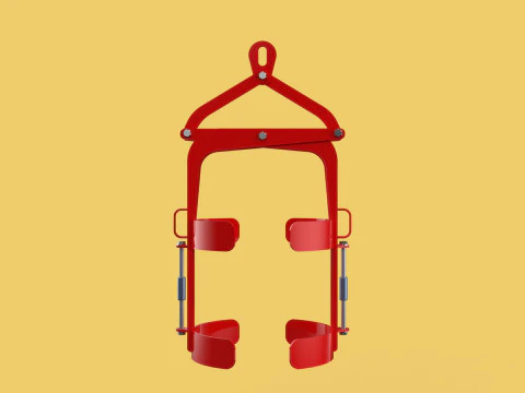 VERTICAL DRUM LIFTER TONGS SCISSOR GRIPPER LIFTING CLAMP GRAB 3D Model